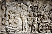 Prambanan - Ramayana reliefs of Shiva Temple. 